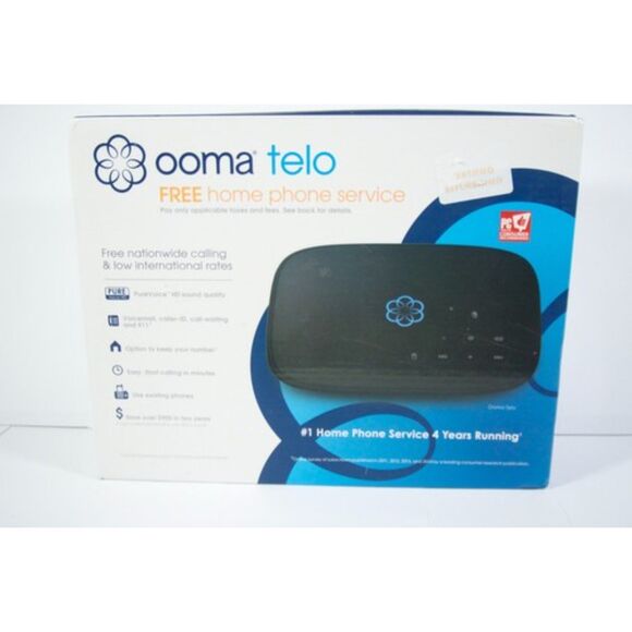 OOMA Telo Smart Free Home Phone Service New Factory Refurbished Sealed Black - Picture 1 of 2